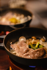 和牛と野沢菜の吉野仕立て