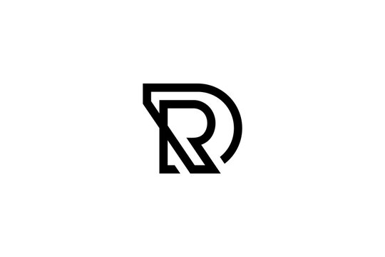 Letter RD or DR Logo Design Vector 