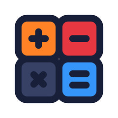 Obraz premium calculator flat line icon