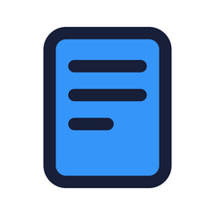 document flat line icon