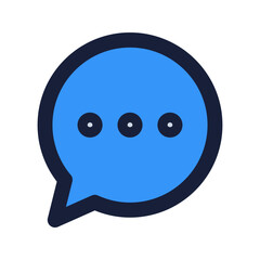 Obraz premium message flat line icon