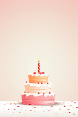 birthday cake with candle