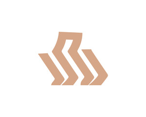 MS or SM monogram icon logo