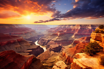 beautiful view of the Grand Canyon in America 