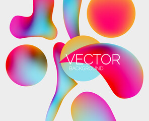 Vector abstract glowing shapes background