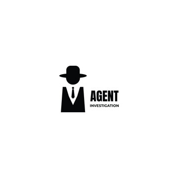 detective agency vector logo design on isolated background