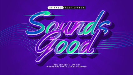 sounds good text effect