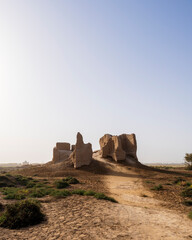 Little Kyz Qala fortress in Merv, an ancient city on the Silk Road close to current Mary, Turkmenistan. Merv was the capital city of many empires and at its hayday the largest in the world.