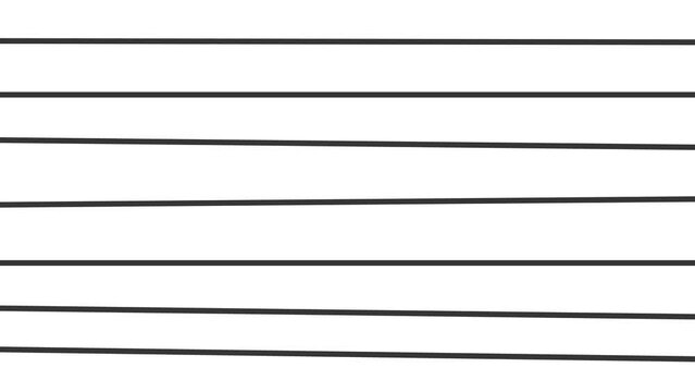 Parallel horizontal lines move on the screen