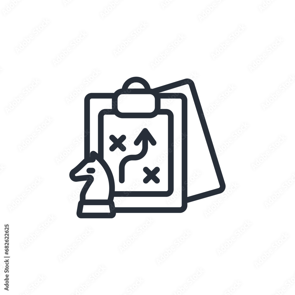 Poster strategy icon. vector.editable stroke.linear style sign for use web design,logo.symbol illustration.