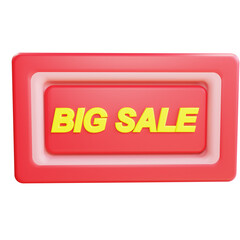 3d Big Sale icon object