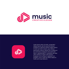 music logo modern design template. modern abstract vector icon