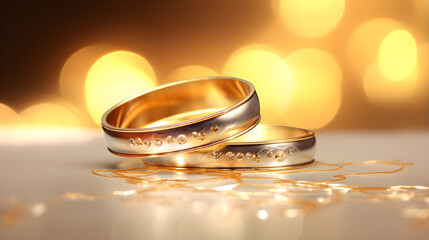 RealisticFree vector realistic pair of golden wedding rings
 pair of golden wedding rings
 - obrazy, fototapety, plakaty