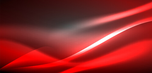 Neon-lit waves surge across background, mesmerizing dance of luminescence and motion. Dynamic backdrop captures essence of energy and modern aesthetics