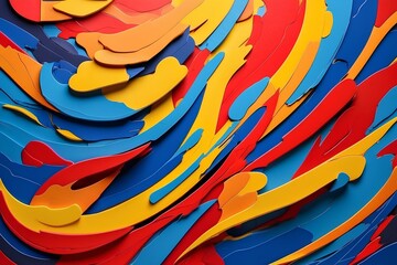 Colorful Abstract Background Using Primary Colors