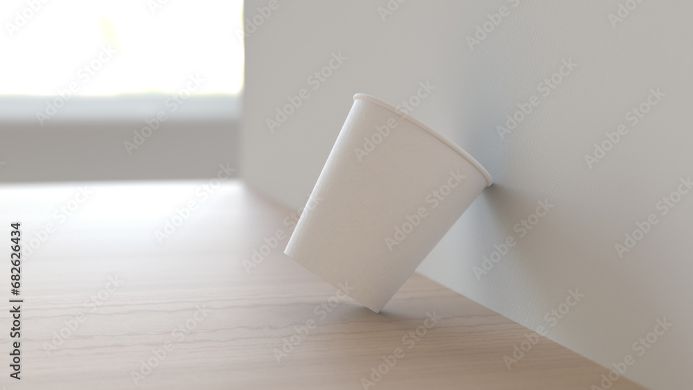 Poster presenting a high-quality mock-up file for a 6.5oz paper cup or coffee cup, featuring a clean and ha