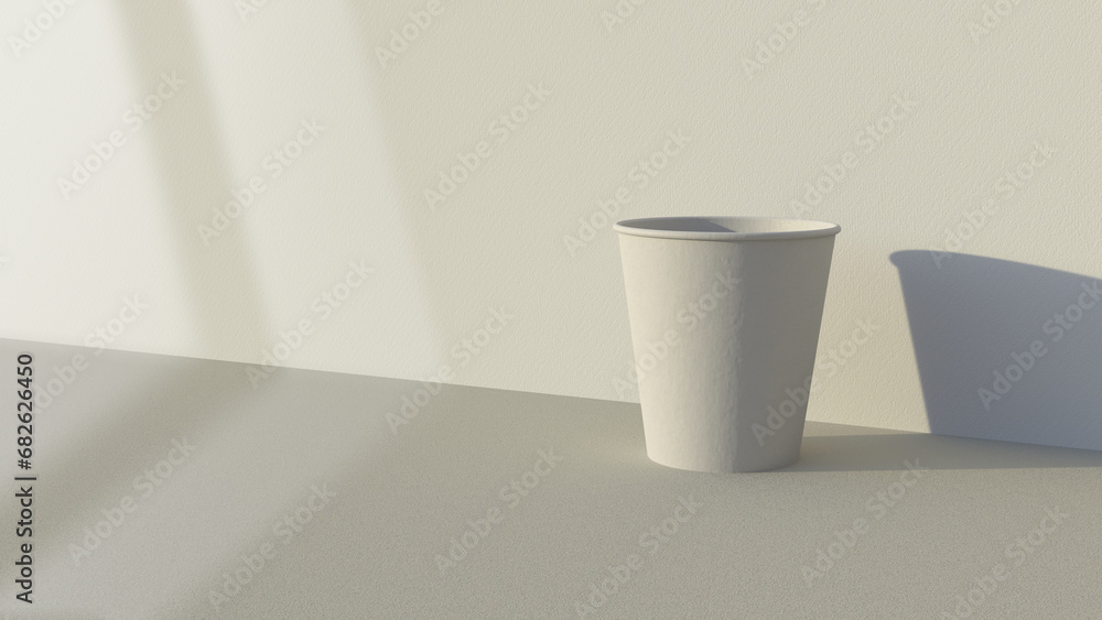 Poster presenting a high-quality mock-up file for a 6.5oz paper cup or coffee cup, featuring a clean and ha