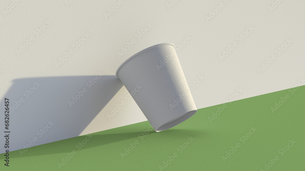 Poster presenting a high-quality mock-up file for a 6.5oz paper cup or coffee cup, featuring a clean and ha