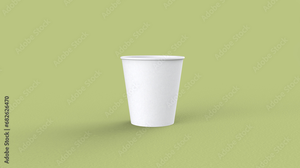Poster presenting a high-quality mock-up file for a 6.5oz paper cup or coffee cup, featuring a clean and ha