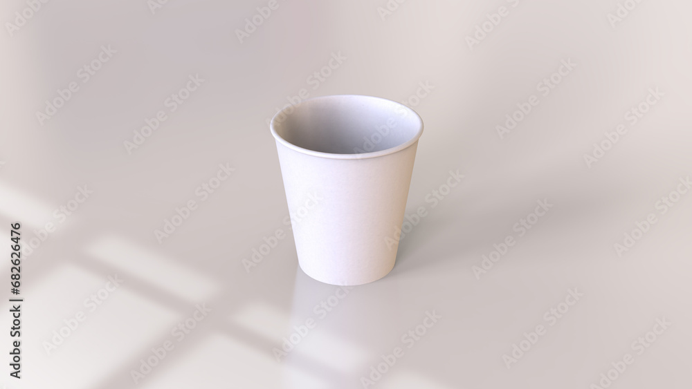 Poster presenting a high-quality mock-up file for a 6.5oz paper cup or coffee cup, featuring a clean and ha