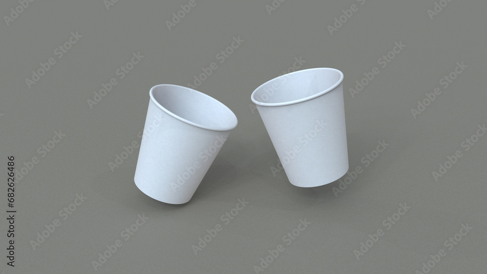 Poster presenting a high-quality mock-up file for a 6.5oz paper cup or coffee cup, featuring a clean and ha