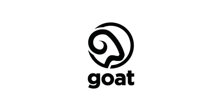 goat head logo inspiration, vector goat head logo design template