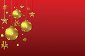 Fototapeta na wymiar Merry christmas gold decorative festive background