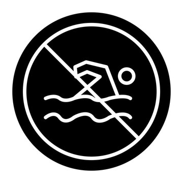 recommend clip art: no swimming vector design icon.svg
