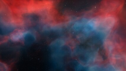 bright nebula, nebula in space, majestic red-purple nebula, beautiful space background 3D render