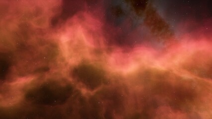 Cosmic background with a blue purple nebula and stars