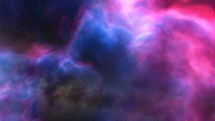 Fototapeta premium Cosmic background with a blue purple nebula and stars