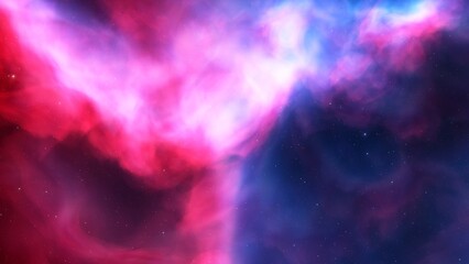 Cosmic background with a blue purple nebula and stars