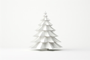 Fototapeta premium White Paper Christmas Tree