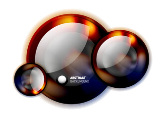 Abstract Glass Circle Banner Template