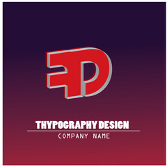FD logo initials design template background vector illustration