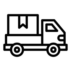 delivery truck outline icon