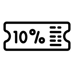 coupon outline icon