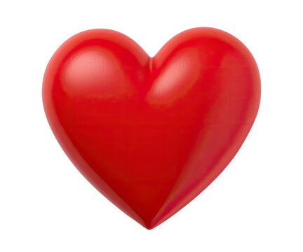 Illustration of red heart isolated on transparent background
