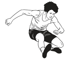 Fototapeta na wymiar hand drawn athletic sport vector illustration