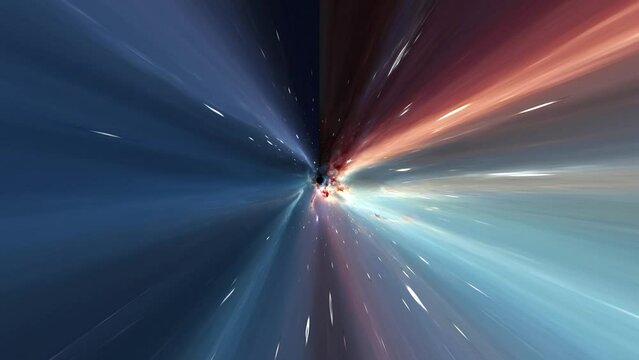 4K rendered footage of space wormhole and black hole effect for scene transitions. Motion effect of being sucked in for 1 second.