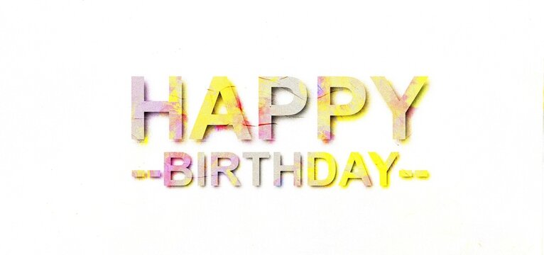 Happy birthday beautiful amazing and colorful design 