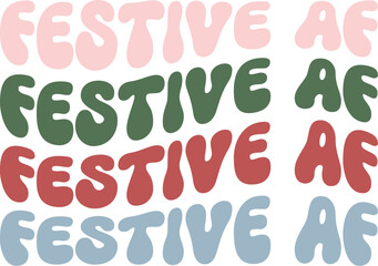 Fototapeta premium Retro Christmas SVG