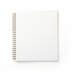 a blank spiral notebook isolated on a white background