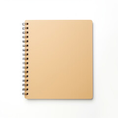 a blank spiral notebook isolated on a white background