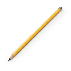 a sharpened wooden pencil isolated on a white background