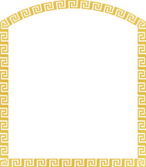 Golden frame Greek meander Square shape horizontal Frame vintage Greek key pattern Greek fret Luxury gold picture frame golden borders retro badge decorative retro badge element