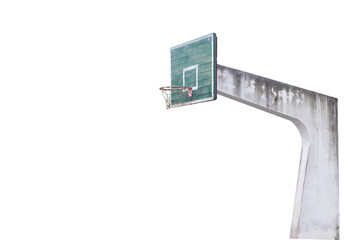 Basketball hoop. Isolated on white background.