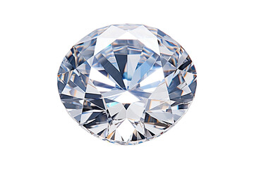 A beautiful sparkling diamond on a light reflective surface