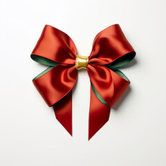 A satin bow isolated on a white background