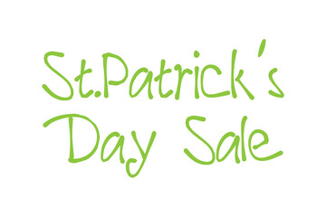 Digital png illustration of st patrick's day sale text on transparent background